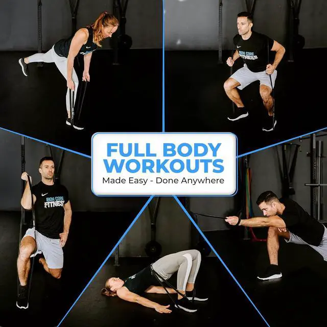 Alt view image 3 of 7 - Pull Up Assistance Resistance Bands - Long Loop Power Bands for Men and Women - Strength Power Flexibility Training at Home & Gym - Ebooks & Workout Chart Included by Iron Core Fitness