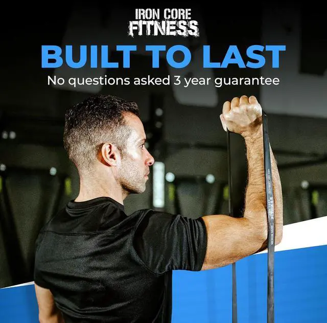 Alt view image 2 of 7 - Pull Up Assistance Resistance Bands - Long Loop Power Bands for Men and Women - Strength Power Flexibility Training at Home & Gym - Ebooks & Workout Chart Included by Iron Core Fitness