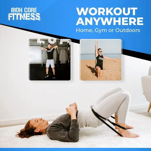 Alt view image 6 of 7 - Pull Up Assistance Resistance Bands - Long Loop Power Bands for Men and Women - Strength Power Flexibility Training at Home & Gym - Ebooks & Workout Chart Included by Iron Core Fitness