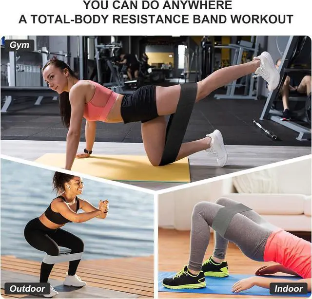 Alt view image 7 of 7 - Booty Bands Set, Resistance Bands for Working Out, Exercise Bands for Women and Men Legs and Butt, Stretch Bands for Pilates, Yoga Starter Set