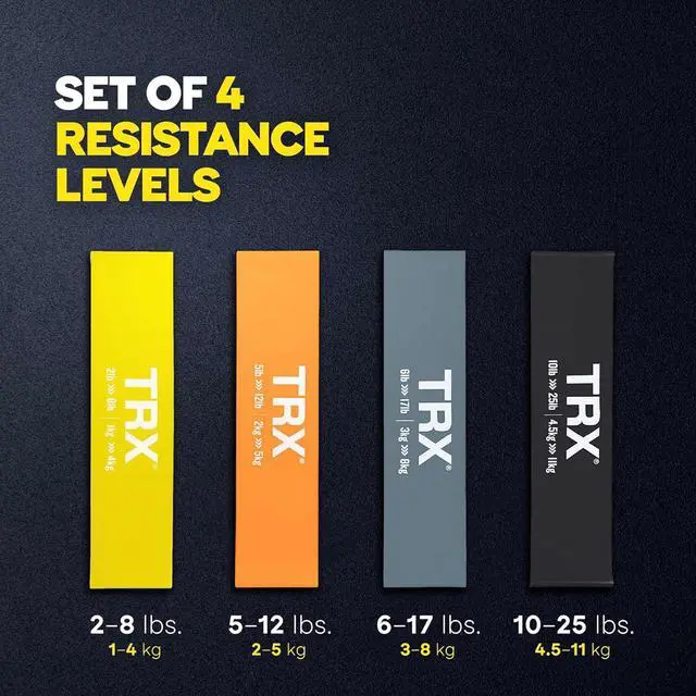 Alt view image 3 of 6 - TRX Training Exercise Bands, Exercise Bands for Working Out, Increase Exercise Intensity, Portable Workout Equipment for Women and Men, Set of 4