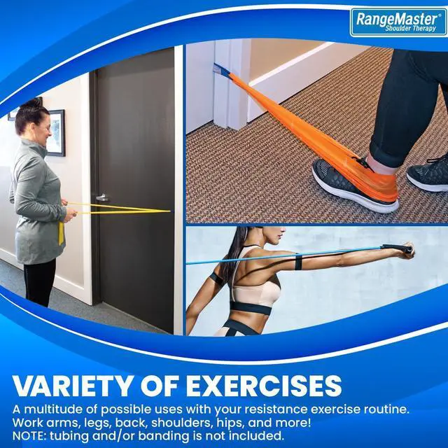 Alt view image 5 of 6 - RangeMaster TheraLoop Door Anchors  Non-Slip  Complements Exercise Bands or Tubes  Great for Exercising or Strengthening Activities2 Pack, Blue