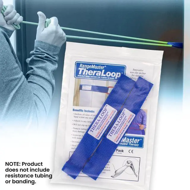 Alt view image 6 of 6 - RangeMaster TheraLoop Door Anchors  Non-Slip  Complements Exercise Bands or Tubes  Great for Exercising or Strengthening Activities2 Pack, Blue