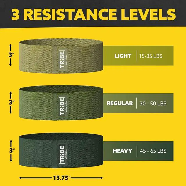Alt view image 2 of 7 - Fabric Resistance Bands for Legs - Workout Bands Resistance Bands for Men and Women - Booty Bands for Working Out - Exercise Bands Resistance Bands Set - Elastic Bands for Exercise