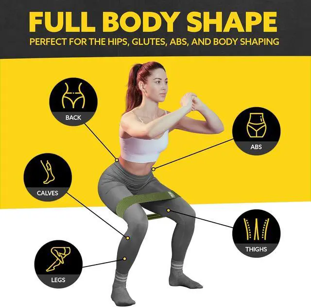 Alt view image 4 of 7 - Fabric Resistance Bands for Legs - Workout Bands Resistance Bands for Men and Women - Booty Bands for Working Out - Exercise Bands Resistance Bands Set - Elastic Bands for Exercise