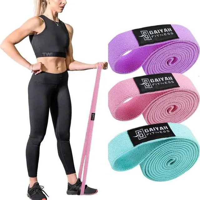Main image of Long Resistance Bands for Working Out Women, Fabric Resistance Band, Stretch Bands for Exercise Bands Resistance Bands Set for Physical Therapy, Elastic Bands for Exercise, Ligas para Hacer Ejercicio