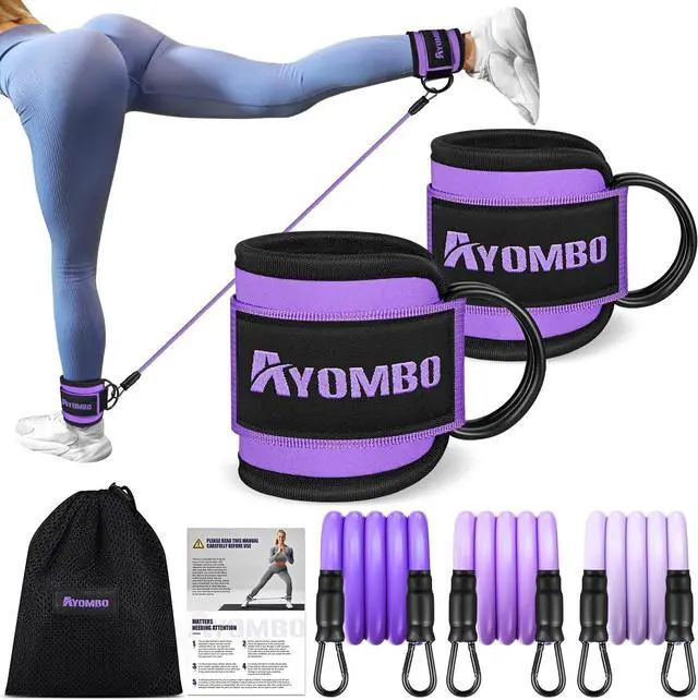 Main image of Ankle Resistance Bands with Cuffs, Home Gym Workout Equipment, Lifting Glute Butt Exercise Equipment for Women, Ankle Weights Fitness Set, Leg Booty Equipment for Training Perfect Body Shape