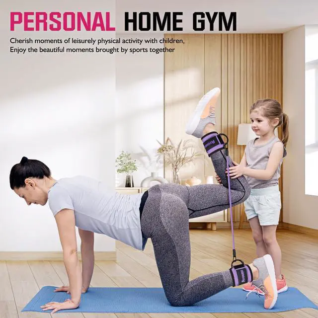 Alt view image 4 of 7 - Ankle Resistance Bands with Cuffs, Home Gym Workout Equipment, Lifting Glute Butt Exercise Equipment for Women, Ankle Weights Fitness Set, Leg Booty Equipment for Training Perfect Body Shape