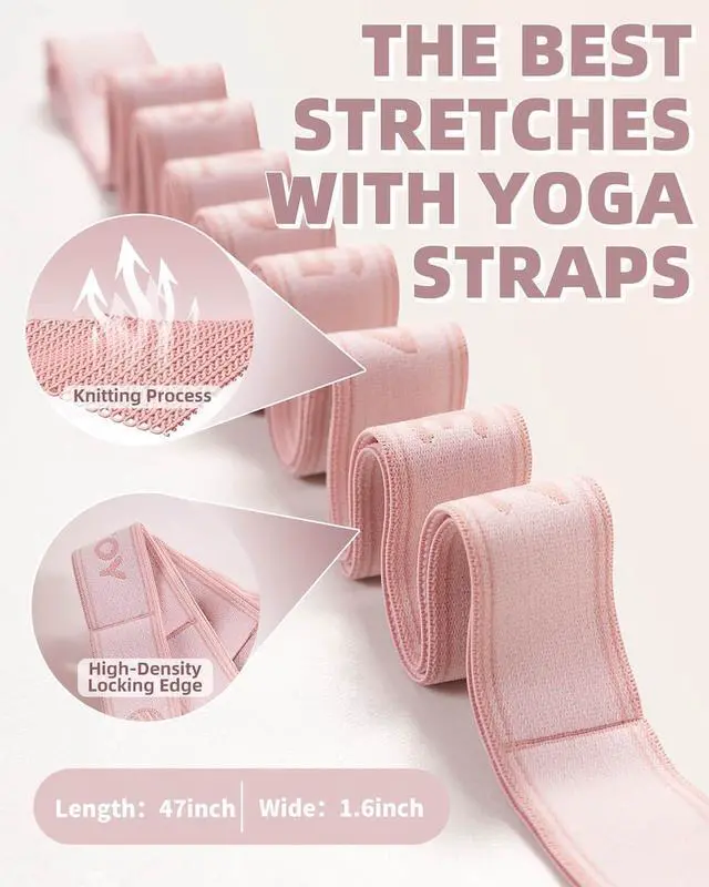 Alt view image 3 of 7 - YOTTOY Yoga Strap and Resistance Bands-Exercise Elastic Bands for Working Out Women with 10 Loops-Perfect for Stretching and Physical Therapy