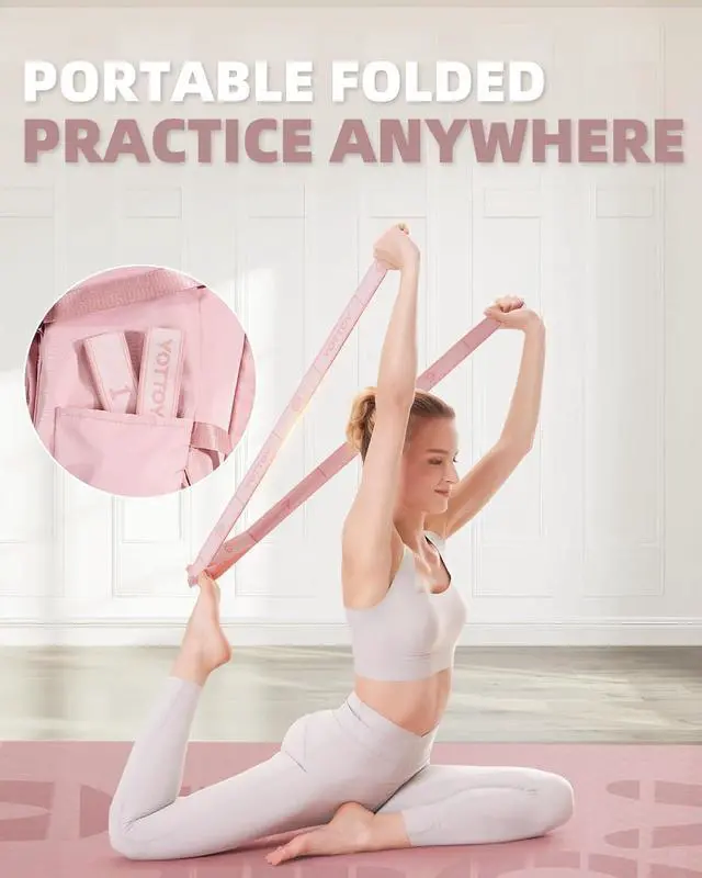 Alt view image 6 of 7 - YOTTOY Yoga Strap and Resistance Bands-Exercise Elastic Bands for Working Out Women with 10 Loops-Perfect for Stretching and Physical Therapy