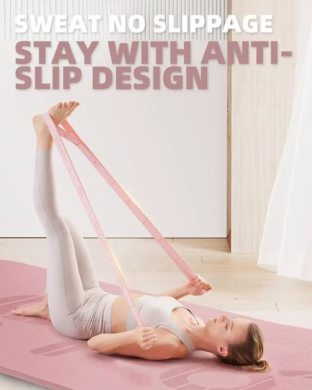 Alt view image 7 of 7 - YOTTOY Yoga Strap and Resistance Bands-Exercise Elastic Bands for Working Out Women with 10 Loops-Perfect for Stretching and Physical Therapy