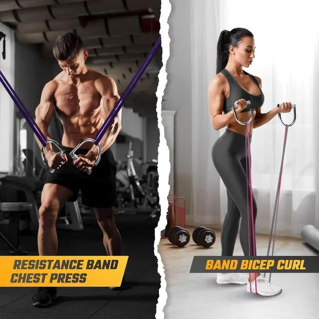 Alt view image 6 of 7 - Yes4All 360 Rotation Metal Resistance Bands, Pull Up Handle with Extra-Gripped Knurled Surface, Heavy Duty Industrial Grade Steel Stretch Attachment Handles for Elastic Band Workouts Home Gym