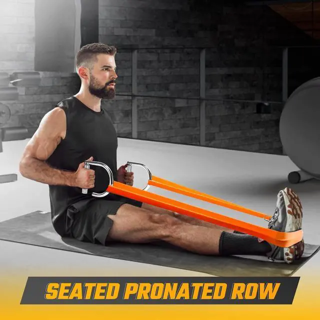 Alt view image 7 of 7 - Yes4All 360 Rotation Metal Resistance Bands, Pull Up Handle with Extra-Gripped Knurled Surface, Heavy Duty Industrial Grade Steel Stretch Attachment Handles for Elastic Band Workouts Home Gym