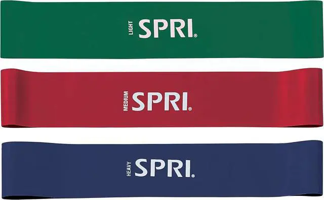 Main image of SPRI Mini Loop Bands Kit, Set of 3 - Light, Medium, Heavy Resistance Bands for Lower Body Workouts, Toning Muscles, and Exercise