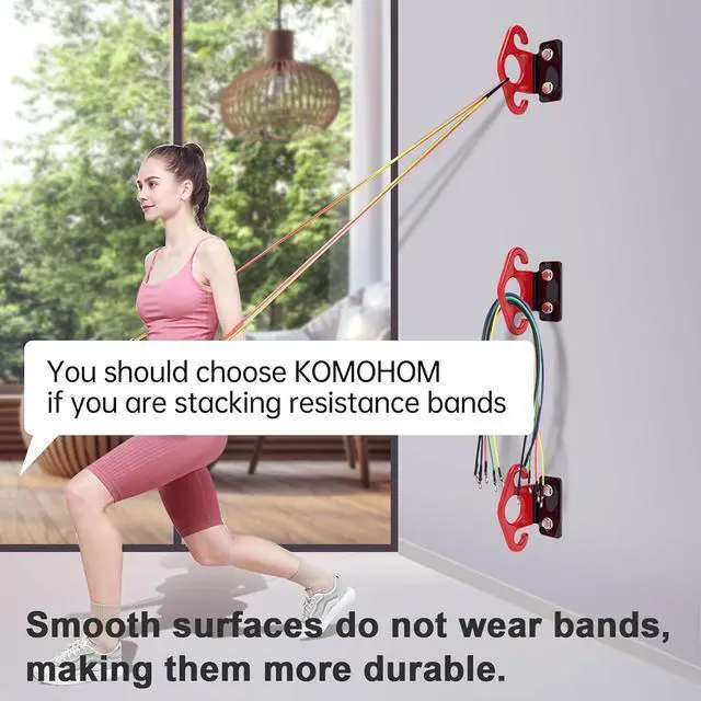 Alt view image 6 of 7 - Resistance Band Wall Anchors, Wall Mounted Modular Hooking Platform, Workout Wall Mount Anchor, Training Anchor Mounted Hook Exercise Station for Home Gym Workouts,Yoga,Fitness,Strength Training