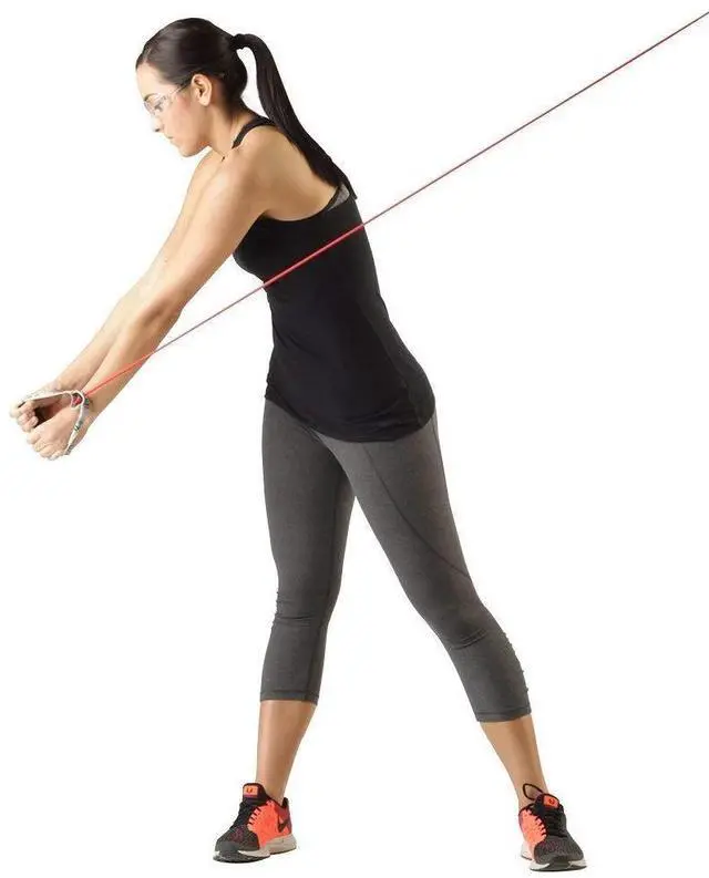 Alt view image 3 of 7 - THERABAND Resistance Tubes, Professional Latex Elastic Tubing, Upper & Lower Body, Core Exercise, Physical Therapy, Lower Pilates, At-Home Workouts, & Rehab, 5 Foot, Yellow, Red, & Green, Beginner Set