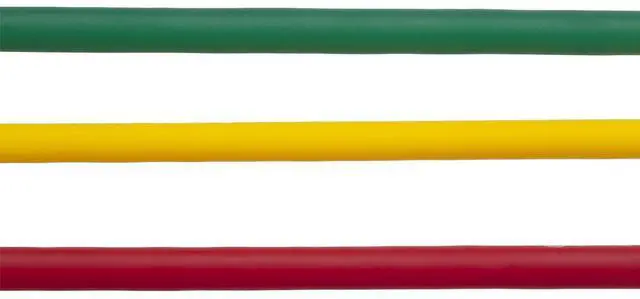 Alt view image 4 of 7 - THERABAND Resistance Tubes, Professional Latex Elastic Tubing, Upper & Lower Body, Core Exercise, Physical Therapy, Lower Pilates, At-Home Workouts, & Rehab, 5 Foot, Yellow, Red, & Green, Beginner Set