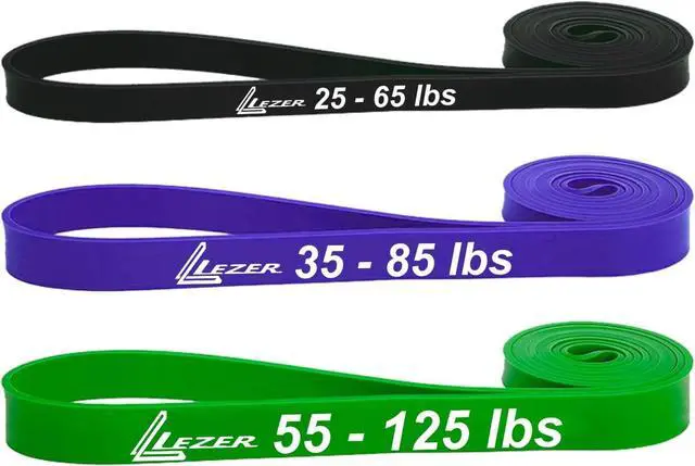 Main image of LEZER Resistance Bands - Pull Up Bands for Home Gym Fitness, Stretching, Physical Therapy & Training - Includes Instruction
