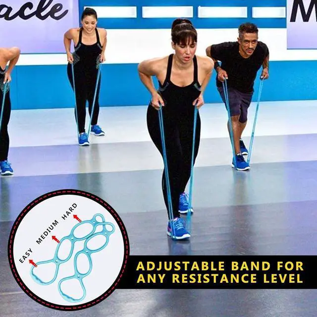 Alt view image 2 of 6 - Walk at Home Workout Bands 7 Ring Adjustable Resistance Bands for Working Out Home Workout Walking Exercise Workout Bands Fitness Program Exercise Bands Stretch Bands for Recovery