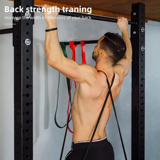 Alt view image 5 of 7 - Pull Up Assist Band Heavy Duty Resistance Bands Set Workout Body Pull Up Bands Assistance Band for Powerlifting, Training, Stretching, Crossfit