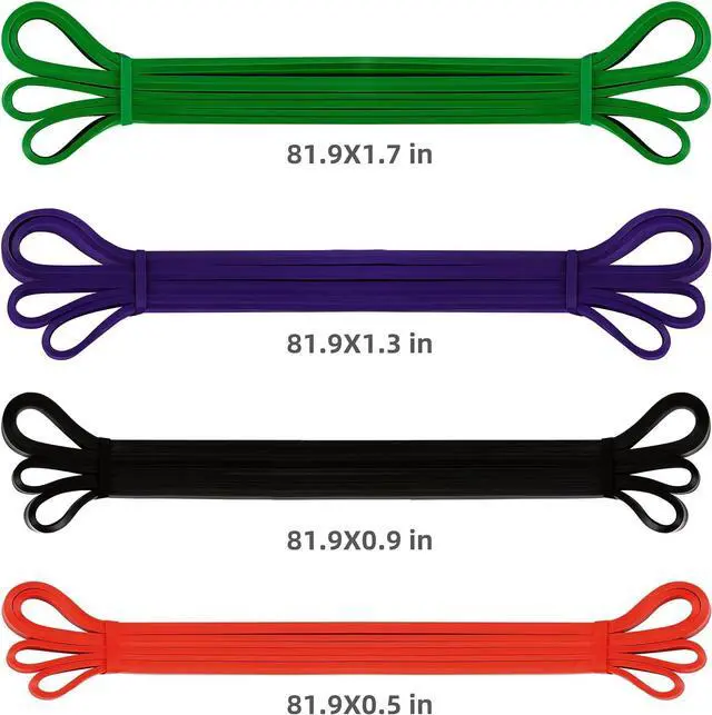 Alt view image 7 of 7 - Pull Up Assist Band Heavy Duty Resistance Bands Set Workout Body Pull Up Bands Assistance Band for Powerlifting, Training, Stretching, Crossfit