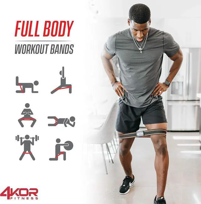 Alt view image 7 of 7 - Resistance Loop Band Set, Perfect for Crossfit, Yoga, Physical Therapy, and Booty Building