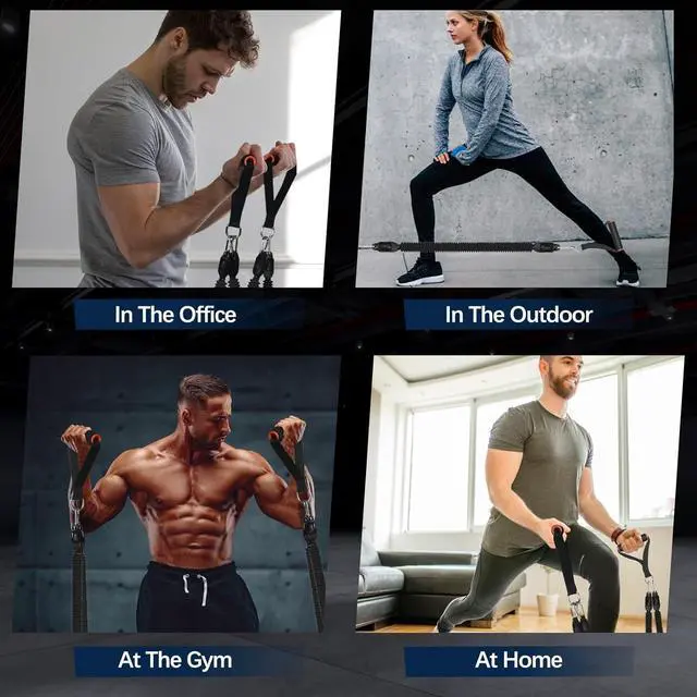 Alt view image 3 of 7 - Pedal Resistance Band, Exercise Bands With Handles, Elastic Sit Up Pull Rope, Workout Equipment for Physical Therapy, Home Fitness, Strength Training With 8 Shape Fitness Band