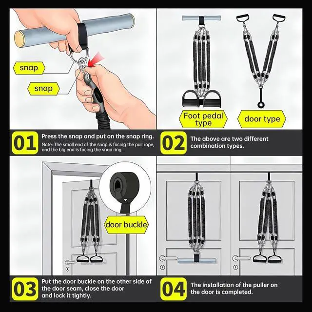 Alt view image 4 of 7 - Pedal Resistance Band, Exercise Bands With Handles, Elastic Sit Up Pull Rope, Workout Equipment for Physical Therapy, Home Fitness, Strength Training With 8 Shape Fitness Band