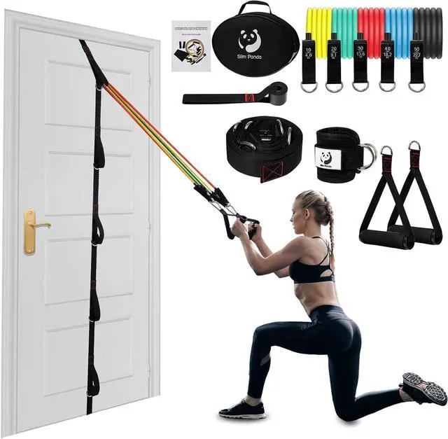 Main image of Slim Panda Door Anchor Strap for Resistance Bands, Door Resistance Bands for Workouts, Strength Training, Portable Door Gym Attachment for Home Fitness, Multi Point Anchor Workout Equipment