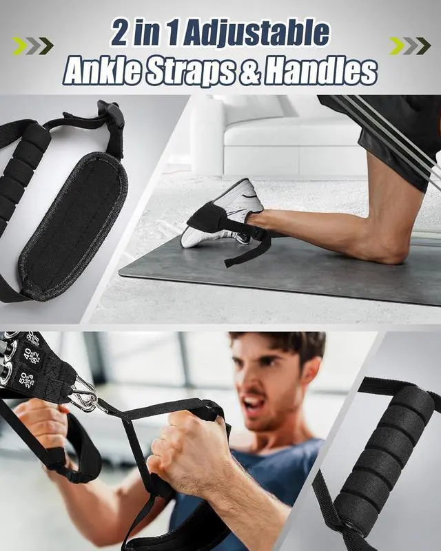 Alt view image 6 of 7 - Upgraded Pilates Bar Kit with Resistance Bands Natural Latex for Women & Men, Heavy-Duty Stainless Steel Multifunctional Yoga Pilates Stick for Home Gym Exercise Fitness Equipment Full-Body Workouts