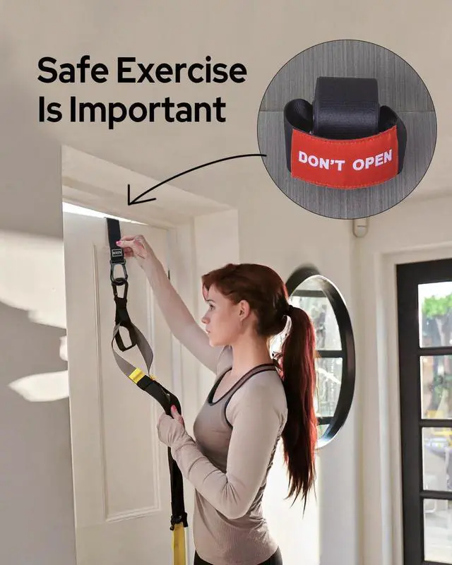 Alt view image 7 of 7 - 3-in-1 Door Anchor for Resistance Bands, SOZZY Heavy Duty Door Anchor with Safety Tag, Widened Thickened Webbing, Secure Stitching Great for Exercise Bands, Therapy Bands, Suspension Training
