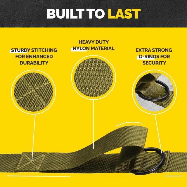 Alt view image 3 of 7 - Adjustable Resistance Band Anchor - Door Anchor with 5 Loops & Metal Rings, Durable Nylon Strap for Full-Body Workouts