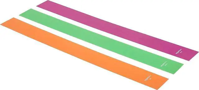 Main image of Basics Resistance Bands, Set of 3, Orange/Green/Pink