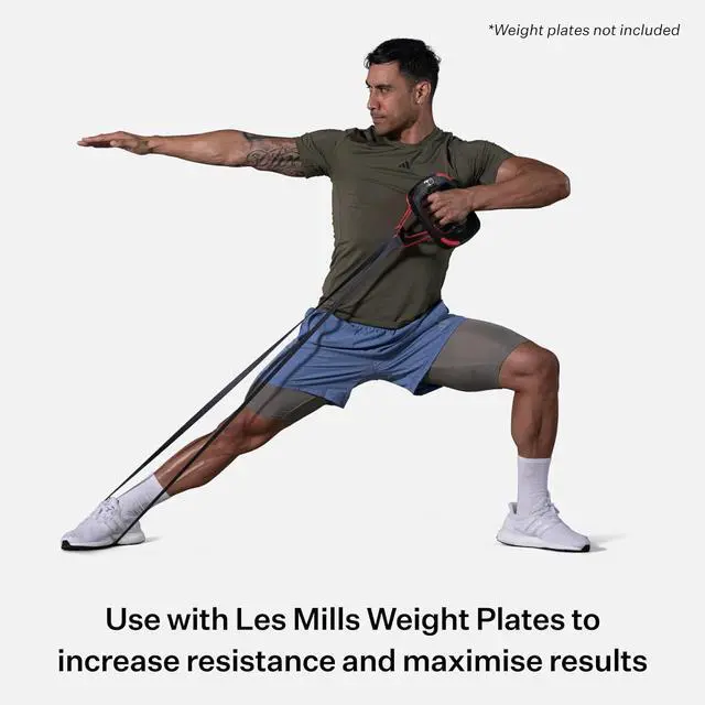 Alt view image 5 of 7 - Les Mills SMARTBAND Extreme Workouts Bands with Handles for Women and Men, Resistance Bands for Working Out, Stretch Bands for Exercise at Home