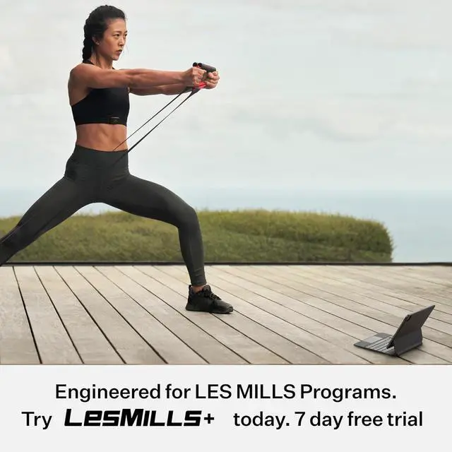 Alt view image 7 of 7 - Les Mills SMARTBAND Extreme Workouts Bands with Handles for Women and Men, Resistance Bands for Working Out, Stretch Bands for Exercise at Home