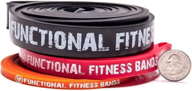 Main image of Rubberbanditz Pull Up Assist Bands Set of 3 by Functional Fitness. Heavy Duty Resistance and Assistance Training Bands