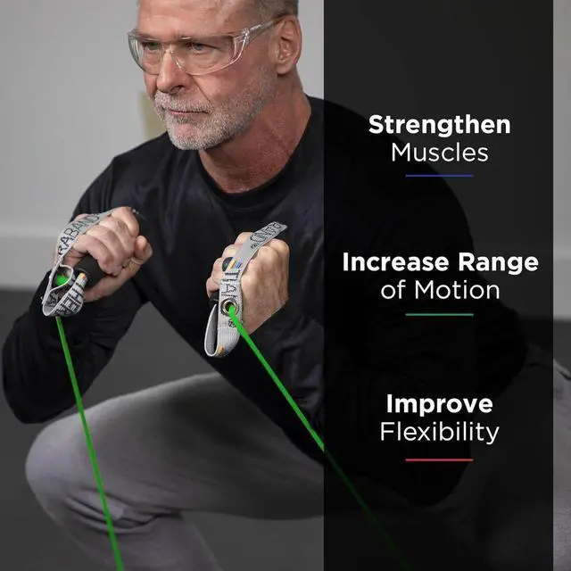 Alt view image 2 of 7 - THERABAND Resistance Tubes, Professional Latex Elastic Tubing with Hard Handles For Exercise, Physical Therapy, Lower Pilates, At-Home Workouts, & Rehab, 48 Inch, Green, Heavy, Intermediate Level 1