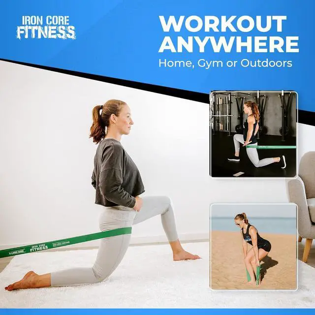 Alt view image 6 of 7 - Pull Up Assistance Resistance Bands - Long Loop Power Bands for Men and Women - Strength Power Flexibility Training at Home & Gym - Ebooks & Workout Chart Included by Iron Core Fitness