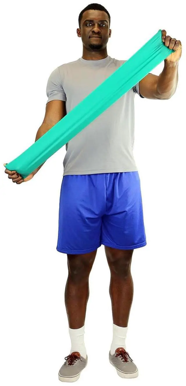 Alt view image 2 of 4 - CanDo Low Powder Exercise Band, 50 yard roll, Green: Medium