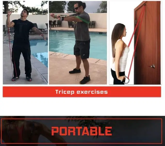 Alt view image 4 of 7 - WODFitters Home Gym Handles - Portable Home Gym Workout Equipment for Resistance Bands - Full Body Workout Kit for Home and Travel - KX10 Handle Set (No Bands)