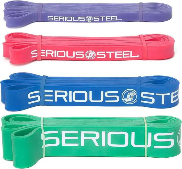 Main image of Serious Steel 41" Assisted Pull-up Band, Heavy Duty Resistance Band Sets, Stretching, Powerlifting, Resistance Training and Pull Up Assistance Bands
