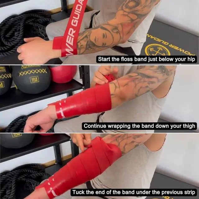 Alt view image 6 of 7 - POWER GUIDANCE Muscle Floss Bands - Compression Bands - Mobility & Recovery Bands - for Improving Movement, Increasing Circulation & Reducing Soreness