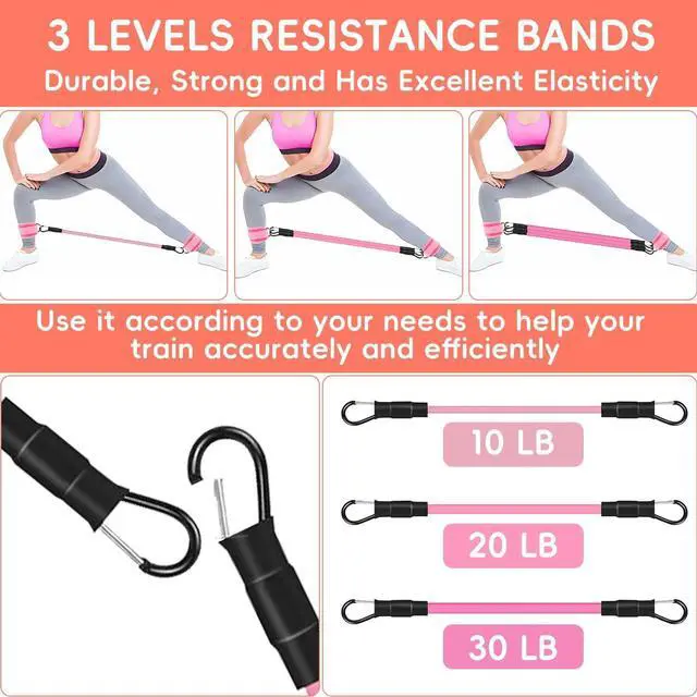 Alt view image 4 of 7 - 11 Pcs Ankle Resistance Bands with Cuffs, Glutes Workout Ankle Weights for Women Working Out, Exercise Bands Set with Ankle Straps for Leg Butt Exercise Equipment - Perfect for Home Workouts