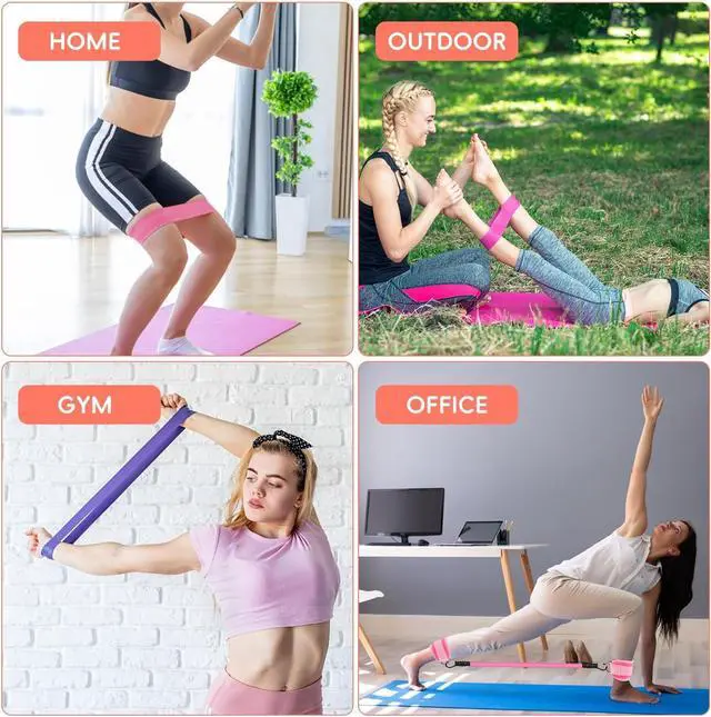 Alt view image 7 of 7 - 11 Pcs Ankle Resistance Bands with Cuffs, Glutes Workout Ankle Weights for Women Working Out, Exercise Bands Set with Ankle Straps for Leg Butt Exercise Equipment - Perfect for Home Workouts
