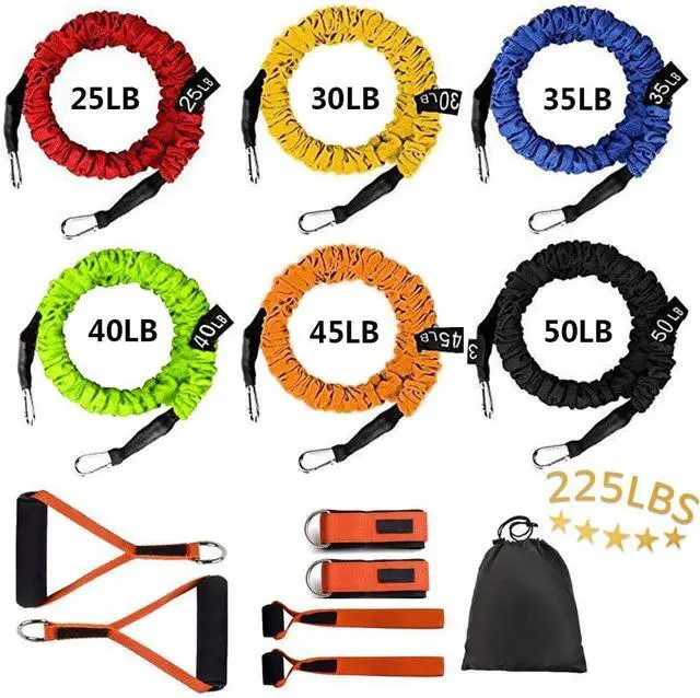 Main image of Resistance Band with Handle, Exercise Bands with Handles, Ideal for Strength Training, Muscle Toning, Physical Therapy