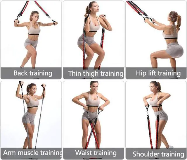 Alt view image 7 of 7 - Resistance Band with Handle, Exercise Bands with Handles, Ideal for Strength Training, Muscle Toning, Physical Therapy