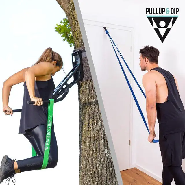 Alt view image 6 of 7 - PULLUP & DIP Fitness Bands, Resistance Bands with Bag, Door Anchor (with Sets) and Exercise Guide - Single & in Value Set, Pull-Up Band Fitness Band for Calisthenics