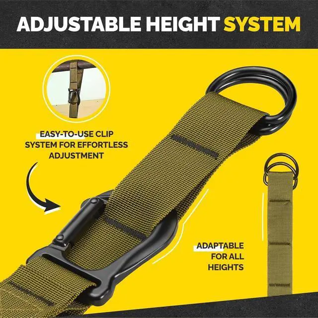 Alt view image 5 of 7 - Pull Up Assistance Bands Set - 4 Heavy-Duty Pull Up Bands, Height Adjustable Strap & Comfortable Foot Strap - Stackable Pull Up Resistance Bands for Pull Ups