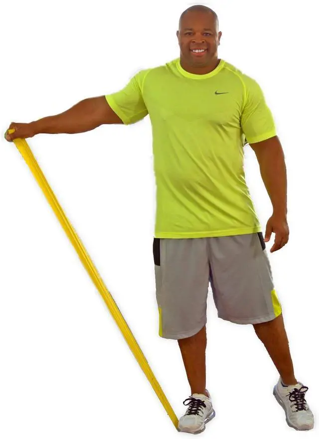 Alt view image 2 of 4 - Vitality 4 Life with Curtis Adams Senior Resistance Band: Light Resistance, Longer Length + Instruction Guide. Latex Free. Exercise, Stretching, Physical Therapy