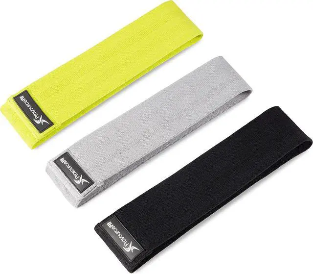 Main image of ProsourceFit Fabric Loop Resistance Bands Set with Anti-Slip Grip, Mini Workout Bands for Fitness Training to Tone Legs, Glutes and Booty